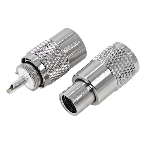 Kontakt UHF Hanplugg PL259 Lödbar RG8X RG59 RG8 Kabel Silverfärgad
