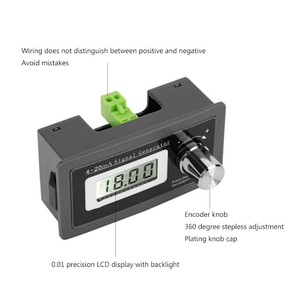 Pwm-signalgenerator, 2-tråds 4-20mA strömspänningsanalog simulatorverktyg