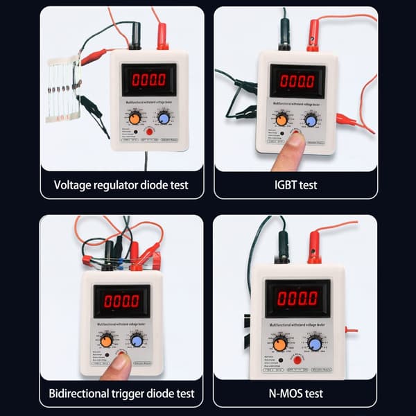 Multifunktionsmåler Diode Triode Spændingskapacitetsmåler Modstå Spændingstester IGBT Transistor Tester 50-3700V Green