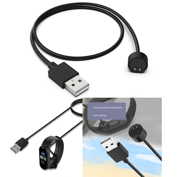 USB Laddningskabeladapter för MiBand 5 6 7 Armband