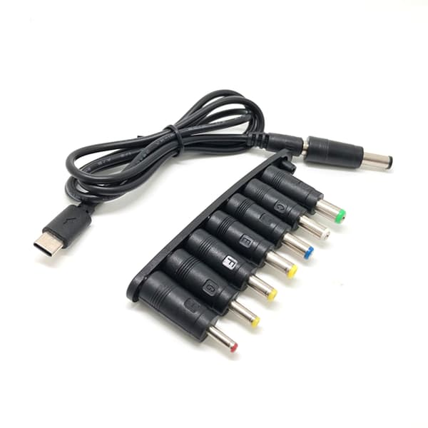 TypeC DC till 12V strömkabel USB till DC-jack adapterkabel USB Boost Line 8 pluggar