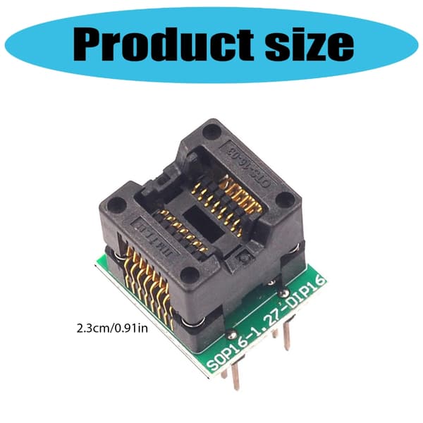 Brugervenlig Sop16 til Dip16 Ic Socket Adapter med Hurtig Indsættelsesmekanisme