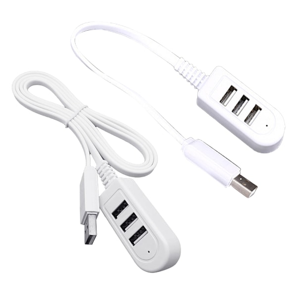 3-port USB Hub Splitter Extender USB Adapter Höghastighets Splitter Notebook En-till-Tre Extender Hub för Stationär Dator Laptop 1.2m