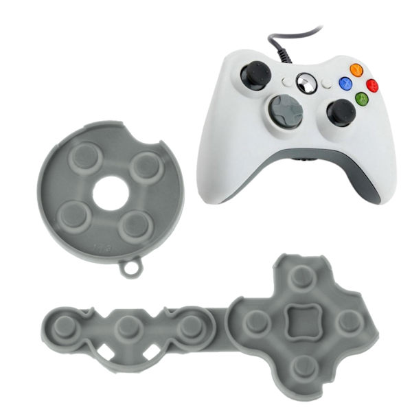 Ledande Gummisilikonkuddar för Microsoft för 360 Trådlös Kontroller Kontaktknapp D-Pad Reparationsdelar Accs