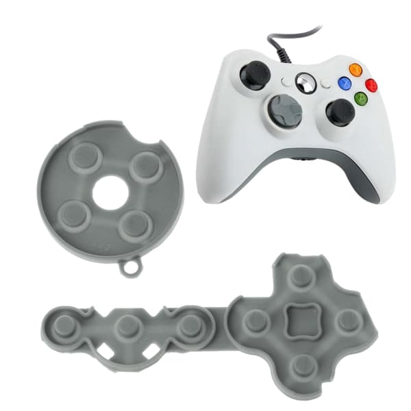 Ledende gummi silikonepuder til Microsoft til 360 trådløs controller kontaktknap D-Pad reparationsdele tilbehør