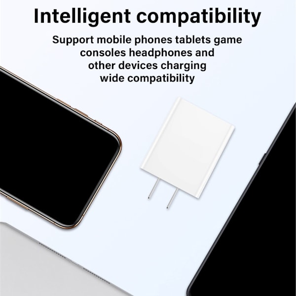 US Reseadapter US 2-stift Väggladdare Adapter med USB-port US