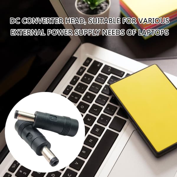 4.0x1.7mm Hun til Rund Hoved DC5.5x2.1 Han Socket Connector Adapter Sort 5.5X2.1