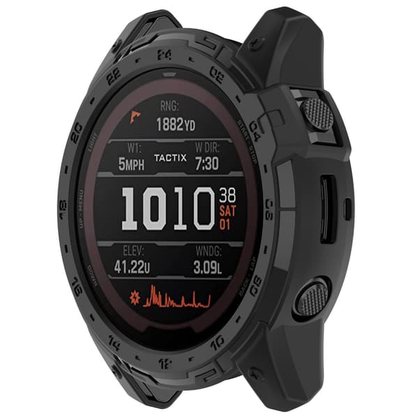 Full Edge Watch Bumper Shell Protector Case for Enduro2/Tactix7 Frame Housing Black