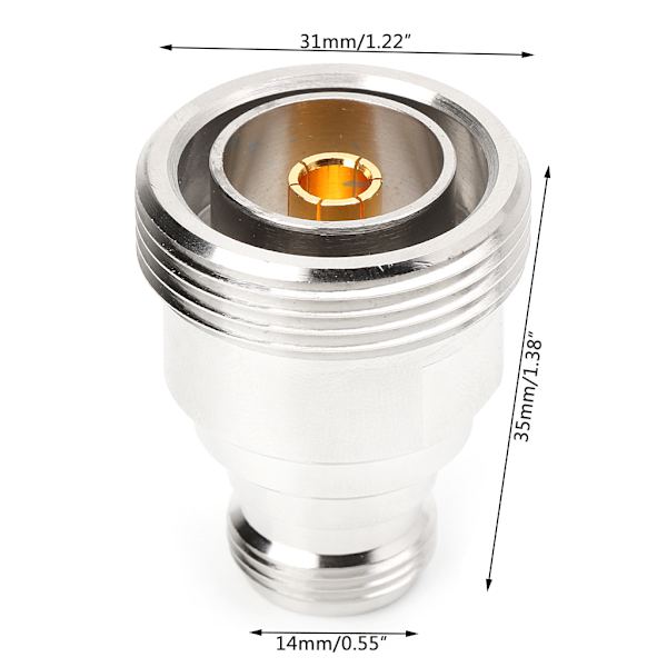 RF Mikrovågskoaxialadapter L29 7/16 DIN Hona till N Hona Koppling