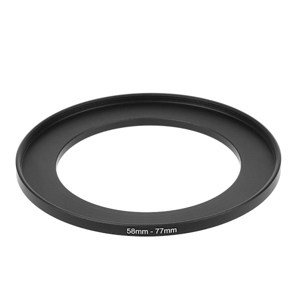 58mm till 77mm Metall Steg-Upp Ringar Objektivadapter Filter Kameraverktyg Tillbehör Ny