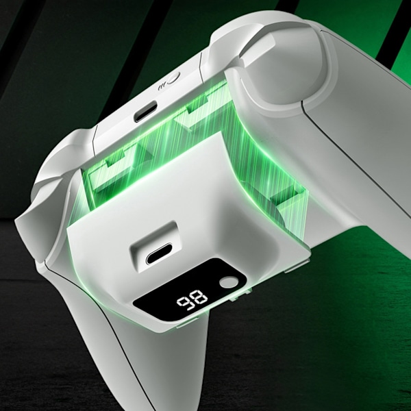 Hög Effektivitet Uppladdningsbart Batteripaket För XBS/XBX Gamepad, 1400mAh, Lättläst LED-Skärm White