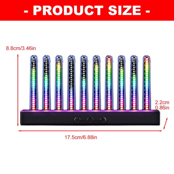Dynamiska RGB LED Ljudvisualiserare med 8 Ljuseffekter för Speluppsättningar