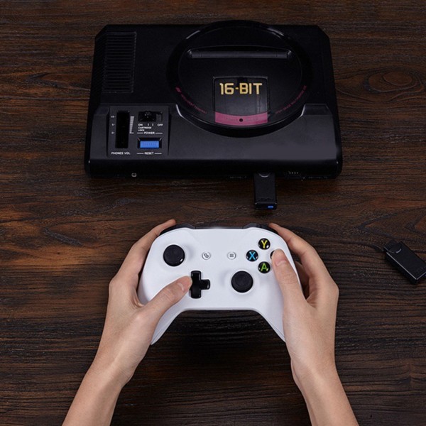 Fickstorlek 8Bitdo Retro Receiver Wireless Adapter Blueteeth-kompatibel Fickstorlek som används för Mega-Drive Sega-Genesis