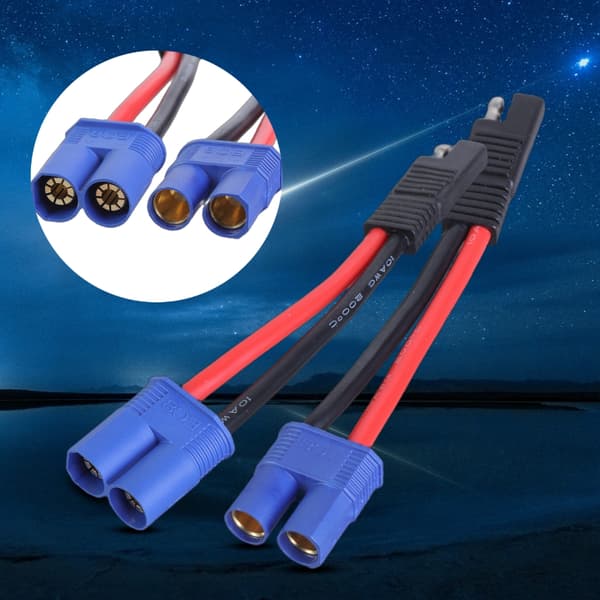 EC8 han/hun til SAE strømkabel biladapterkabel med SAE-adapter