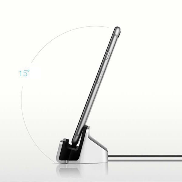 Typ-C Snabbladdningsdockningsstation Skrivbord USB C 3.1 Dockningsladdare med kabel för Huawei P9 Plus för Smart Phone Black