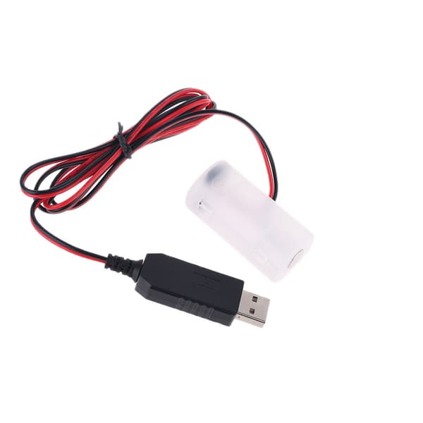 USB-strömadapter ersätter 1-4st 3V 4.5v 6V AM2 LR14 C batterieliminator D