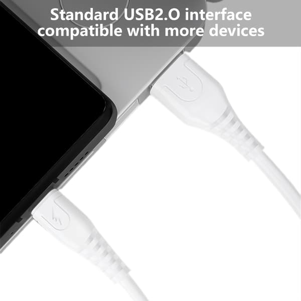 Effektiv USB-kabel Typ C till USB A 2A Laddnings- och Datakabel 100cm Micro USB