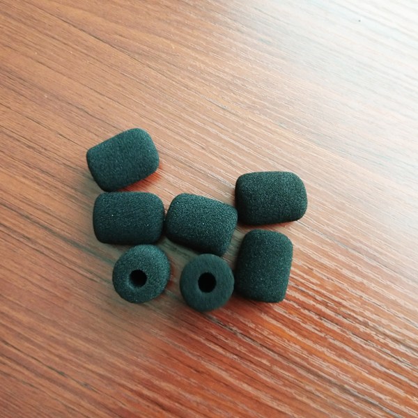 5 st svarta mikrofonheadset-skumgummi-vindskydd - mikrofonöverdrag