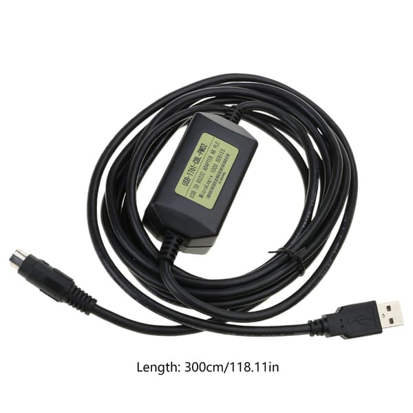 USB PLC-programmeringskabel til Allen Bradley Micrologix USB 1761-CBL-PM02 Rund 8-benet