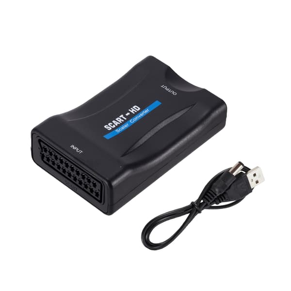 Scart-stik til multimediegrænseflader udgangsadapter 1080p til gammelt udstyr