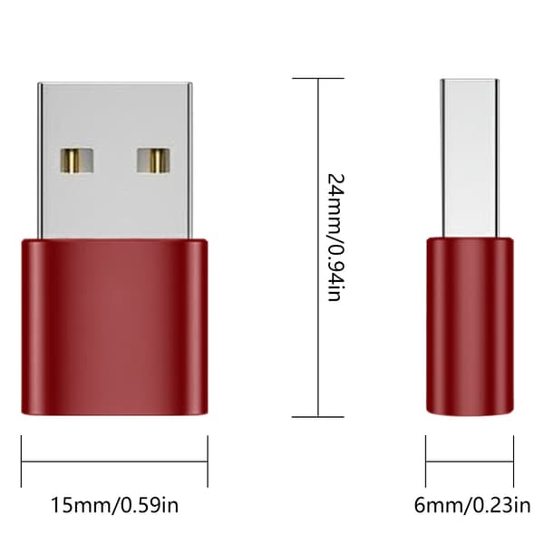 Mann til kvinne-kontakter Konverteringsadapter Støtter lading USB til Type C Blue