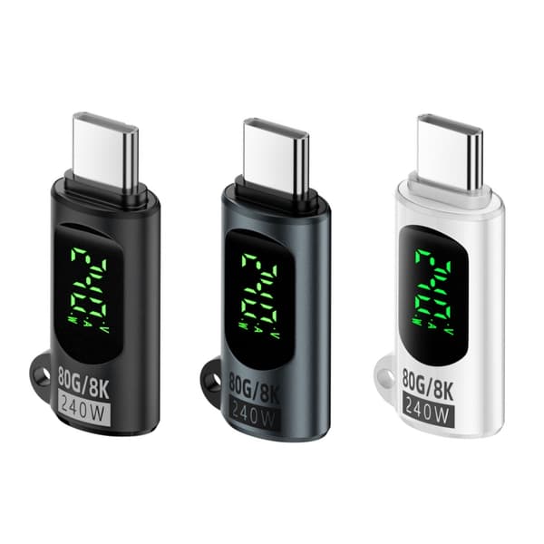 240W USB C-forlenger USB C-adapter for sømløs data- og videotilkobling White