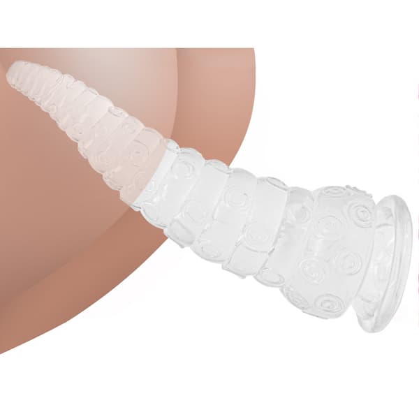 Bläckfisk Butt Plug med Stark Sugkopp G-punkt Massager Prostatastimulator Black L