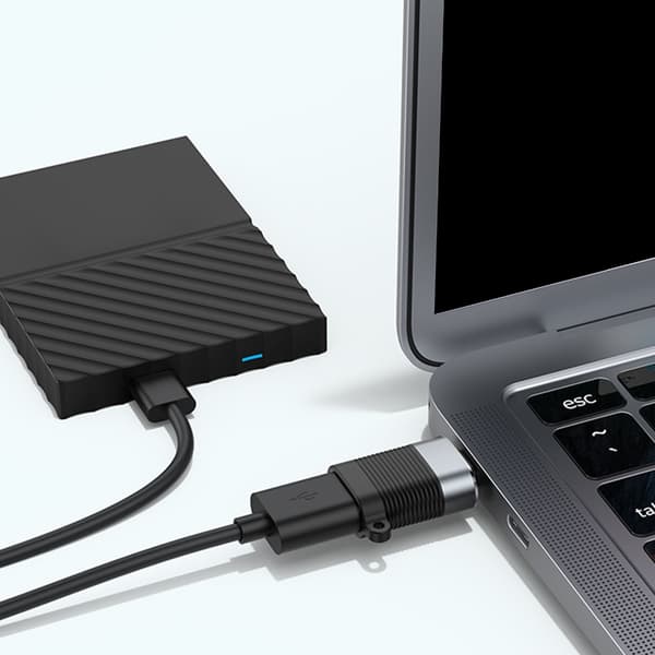 Upplev Höghastighetsdataöverföring med USB3.0 till Typ C Adapterförlängare Silver