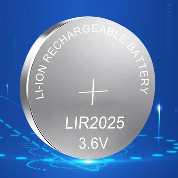 3.6V 35mAh LIR2025 Uppladdningsbara Batterier LIR 2025 Knappcellsbatteri Ersättning för Fjärrkontroller Moderkort Klockor 5 pieces per card