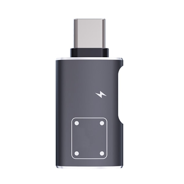 USB C & USB till USB A Adapter med 15W Laddningsport USB A Typ C Hona till USB C Hane OTG Adapter Dataöverföringsadapter Silver