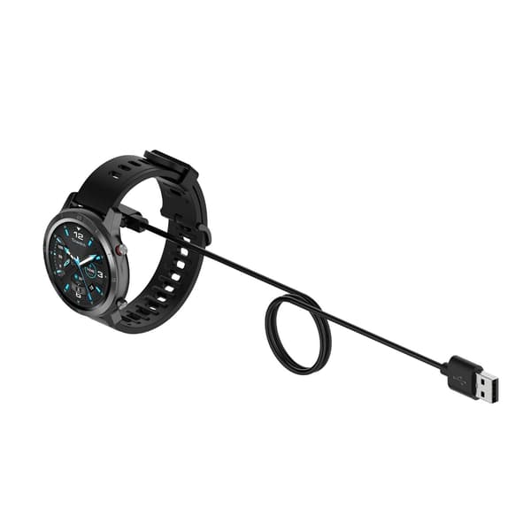 USB-opladerkabel 1M til Haylou-Solar LS05 ur batteridock 1M USB-kabel
