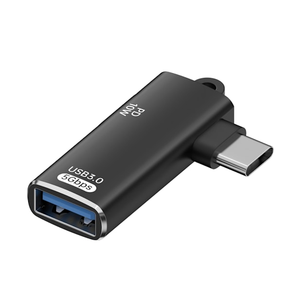 USB C Hane Till USB A Hona Adapter med 5Gbps Hastighet för Laptop och Telefon Black - 100W