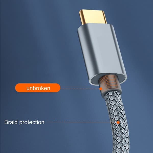 Fleksibelt USB B til USB C printerkabel USB C printerledning 50/100/150/200/300cm 2m