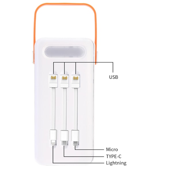 Portabel Laddare Utan Batterier, Hölje för 35st 18650 Batterier, Power Bank Skal null - White standard versi