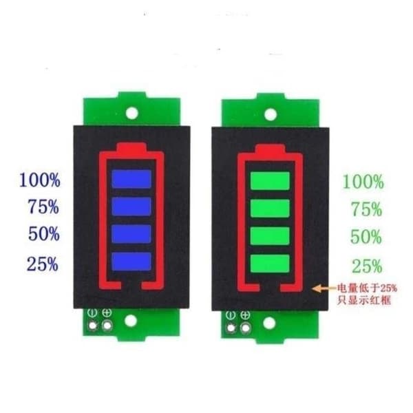 LiBattery Kapacitet LED Display Modul Til Lithium Batterikapacitet 1S Til 8S Green