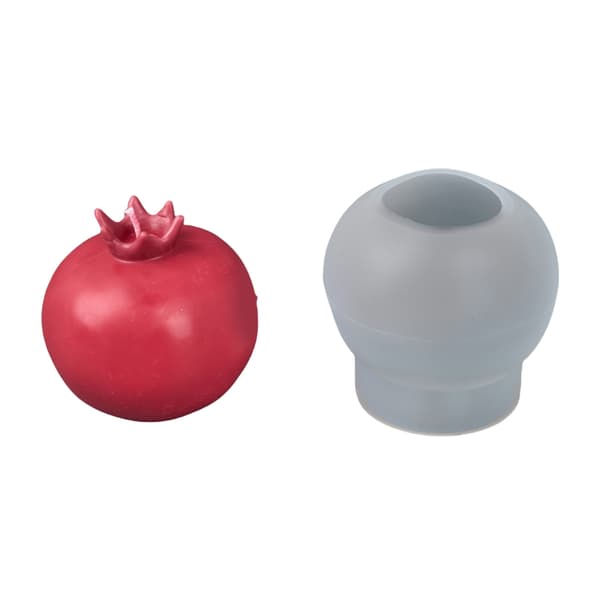 Frugttema silikone lysforme til epoxyharpiks, lys, sæbe, chokoladeforme Pomegranate