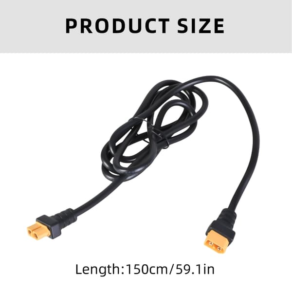 XT60 Stik Adapter 10AWG Forlængerkabel Ledninger Adapter til Lipos Batteri