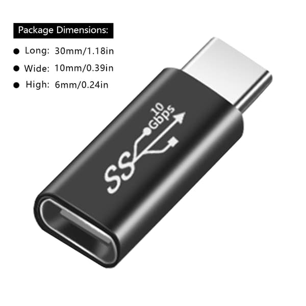 USB C Forlængere Adaptere Super Hurtig Opladning & Op til 10 Gbps Dataoverførsel null - C