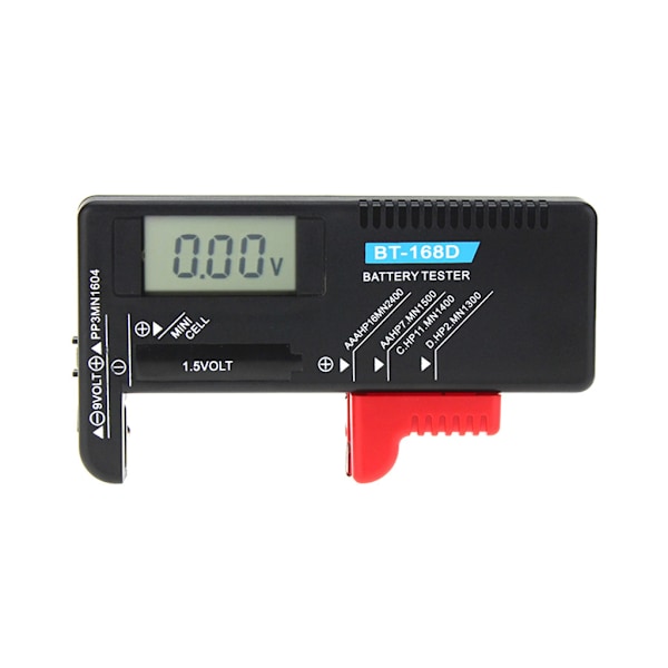 BT-168D Batteritestare Voltmätare för Små Batterier Knappcell 9V 1.5V AA