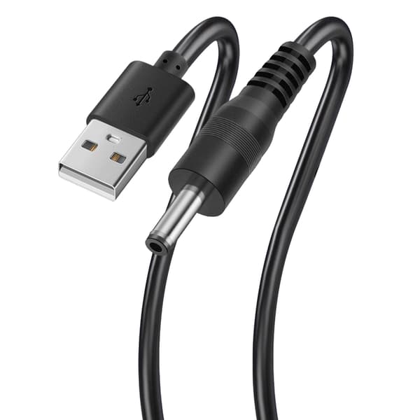Fleksibel USB til DC35135 ladekabel med timer og temperaturjustering