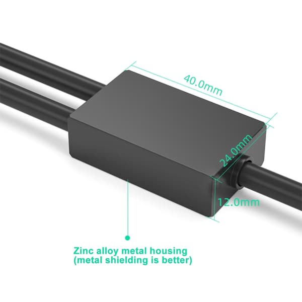 Dobbelt han til 3,5 mm adapterkabel 3,5 mm til han stereo ledning til tilslutning Silver elbow 1m
