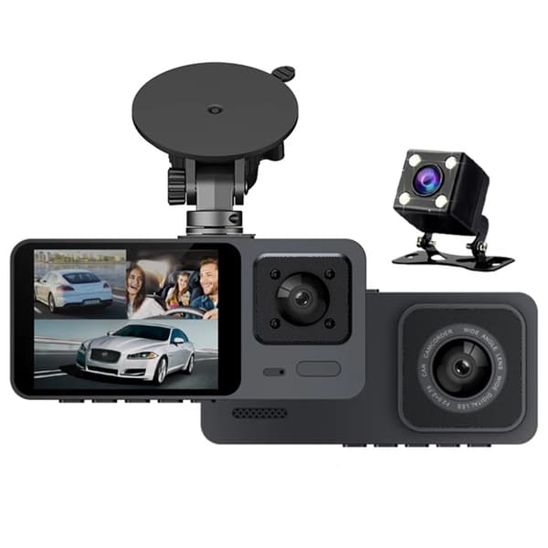 Dashcam Videoopptaker Parkeringsovervåking Dashcam foran og bak null - Three records