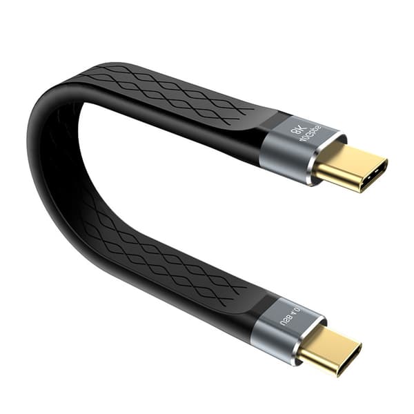 Platt USB4-kabel Kort 15 cm 40 Gbps Data 240 W Laddning Stöder 8K60 Hz Video för Telefoner Surfplattor SSD-diskar USB C-enheter