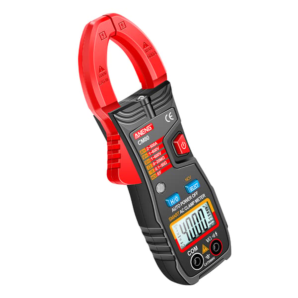 Professionel digital tangamperemeter AC strøm 600V AC/for DC Volt digitalt multimeter Black