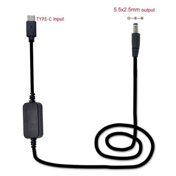5,5x2,5 mm USB C PD Type C til 12V 20V Pluggkabel PD Strømkontaktadapter Type c til 5,5x2,5 Hunn Strømkabel 12