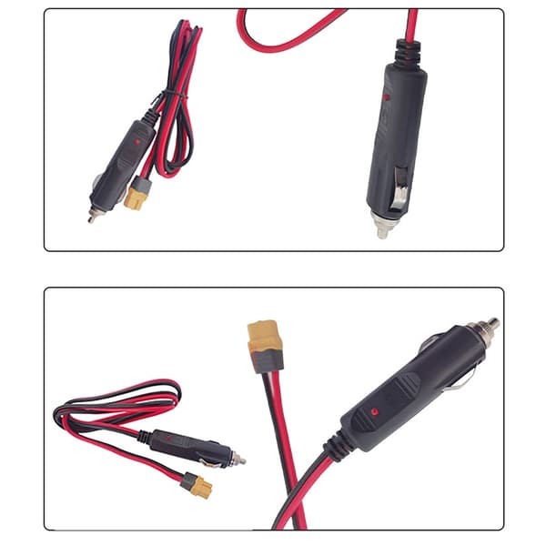 XT60 hun til bil cigarettænder hanstik forlængerkabel 16AWG til solgeneratorer og model fly