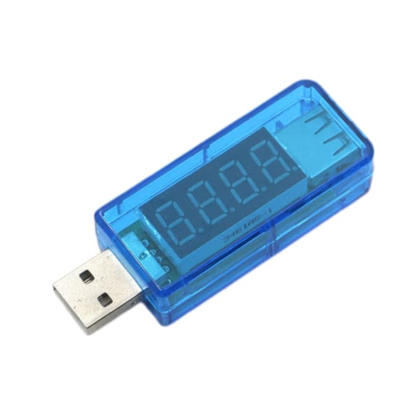 USB Tester Voltmetermultimeter for overvåking av ladeeffektivitet og sikkerhet Blue - Straight head