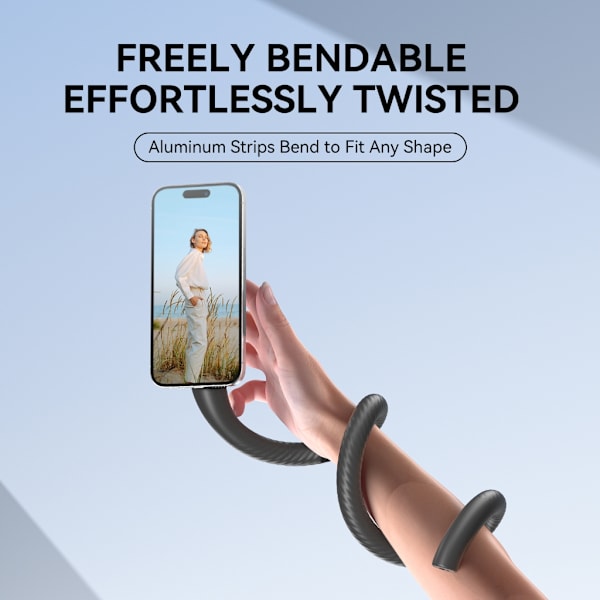 Mobiltelefonklämma Magnetisk Sugfäste Stativhållare, med Grepp Flexibel Lång Arm Svanhalsfäste Klämma för Barnvagn Blue