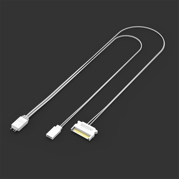 1 st 5V 3Pin 5V 3Pin ARGB Kontroller SYNC Adaptrar Kabel för Moderkort SYNC White