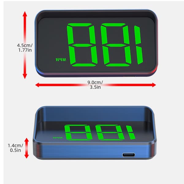 Køretøjs Head Up Display Forrude Projektor Viser Hastighed Og Motortilstand White